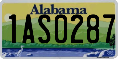 AL license plate 1AS0287