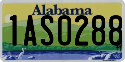 AL license plate 1AS0288