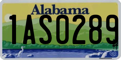 AL license plate 1AS0289