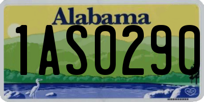 AL license plate 1AS0290