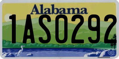 AL license plate 1AS0292