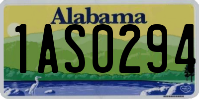 AL license plate 1AS0294