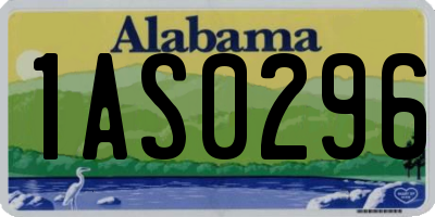 AL license plate 1AS0296