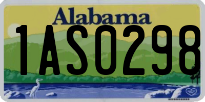 AL license plate 1AS0298