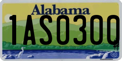 AL license plate 1AS0300