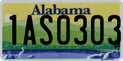 AL license plate 1AS0303
