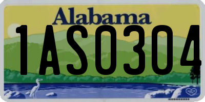 AL license plate 1AS0304