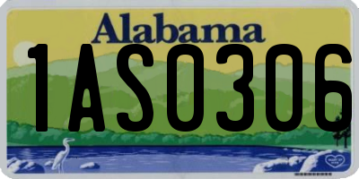 AL license plate 1AS0306