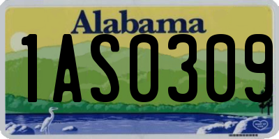 AL license plate 1AS0309