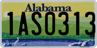 AL license plate 1AS0313