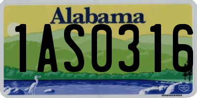 AL license plate 1AS0316