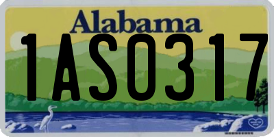 AL license plate 1AS0317