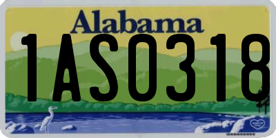 AL license plate 1AS0318