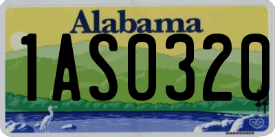 AL license plate 1AS0320