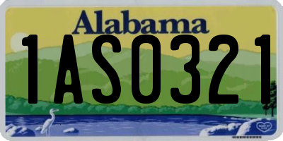 AL license plate 1AS0321