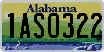 AL license plate 1AS0322