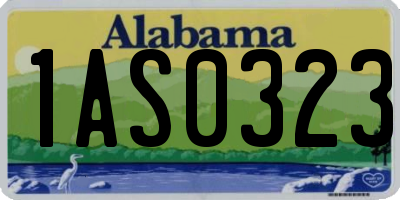 AL license plate 1AS0323