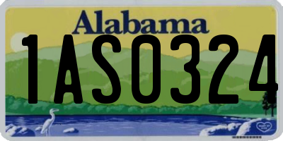 AL license plate 1AS0324