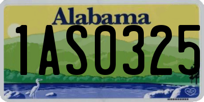 AL license plate 1AS0325