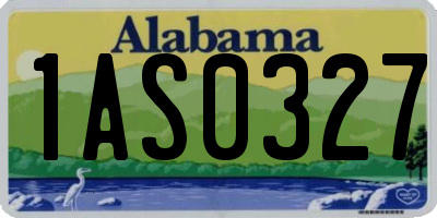 AL license plate 1AS0327
