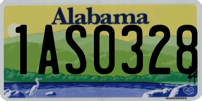 AL license plate 1AS0328