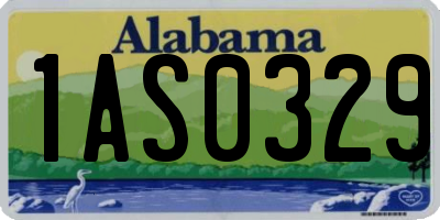 AL license plate 1AS0329