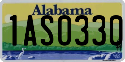 AL license plate 1AS0330