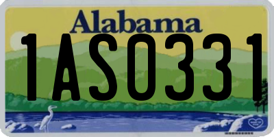AL license plate 1AS0331