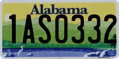 AL license plate 1AS0332
