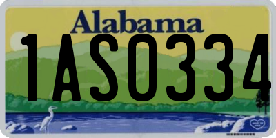 AL license plate 1AS0334