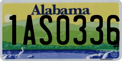 AL license plate 1AS0336