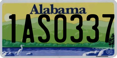 AL license plate 1AS0337