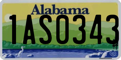 AL license plate 1AS0343