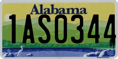 AL license plate 1AS0344