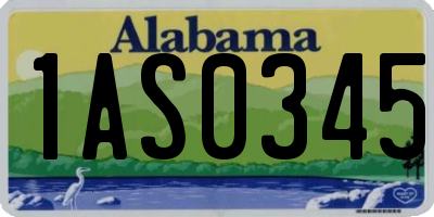 AL license plate 1AS0345