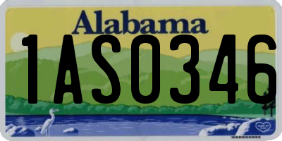 AL license plate 1AS0346