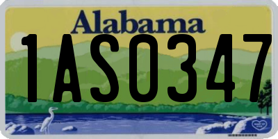 AL license plate 1AS0347