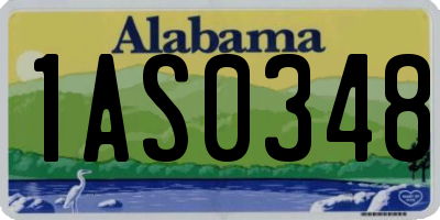 AL license plate 1AS0348