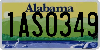 AL license plate 1AS0349