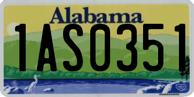 AL license plate 1AS0351