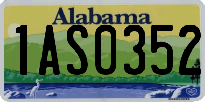 AL license plate 1AS0352