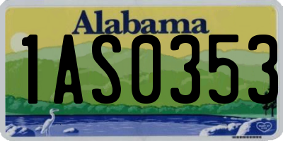 AL license plate 1AS0353