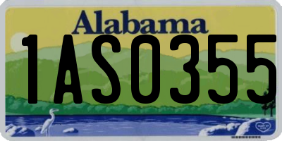 AL license plate 1AS0355