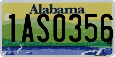 AL license plate 1AS0356
