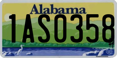 AL license plate 1AS0358