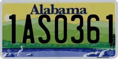 AL license plate 1AS0361