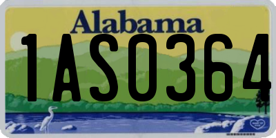 AL license plate 1AS0364