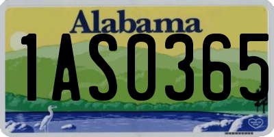 AL license plate 1AS0365
