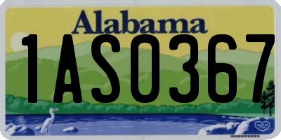 AL license plate 1AS0367