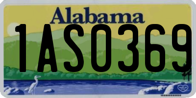 AL license plate 1AS0369